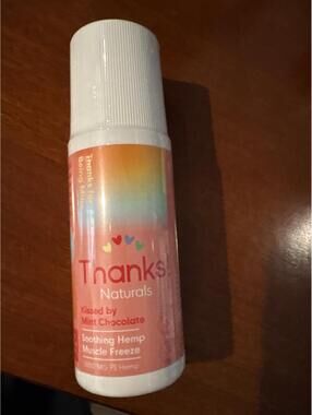 Thanks Naturals Soothing Hemp Muscle Freeze Roll-On - Mint Chocolate